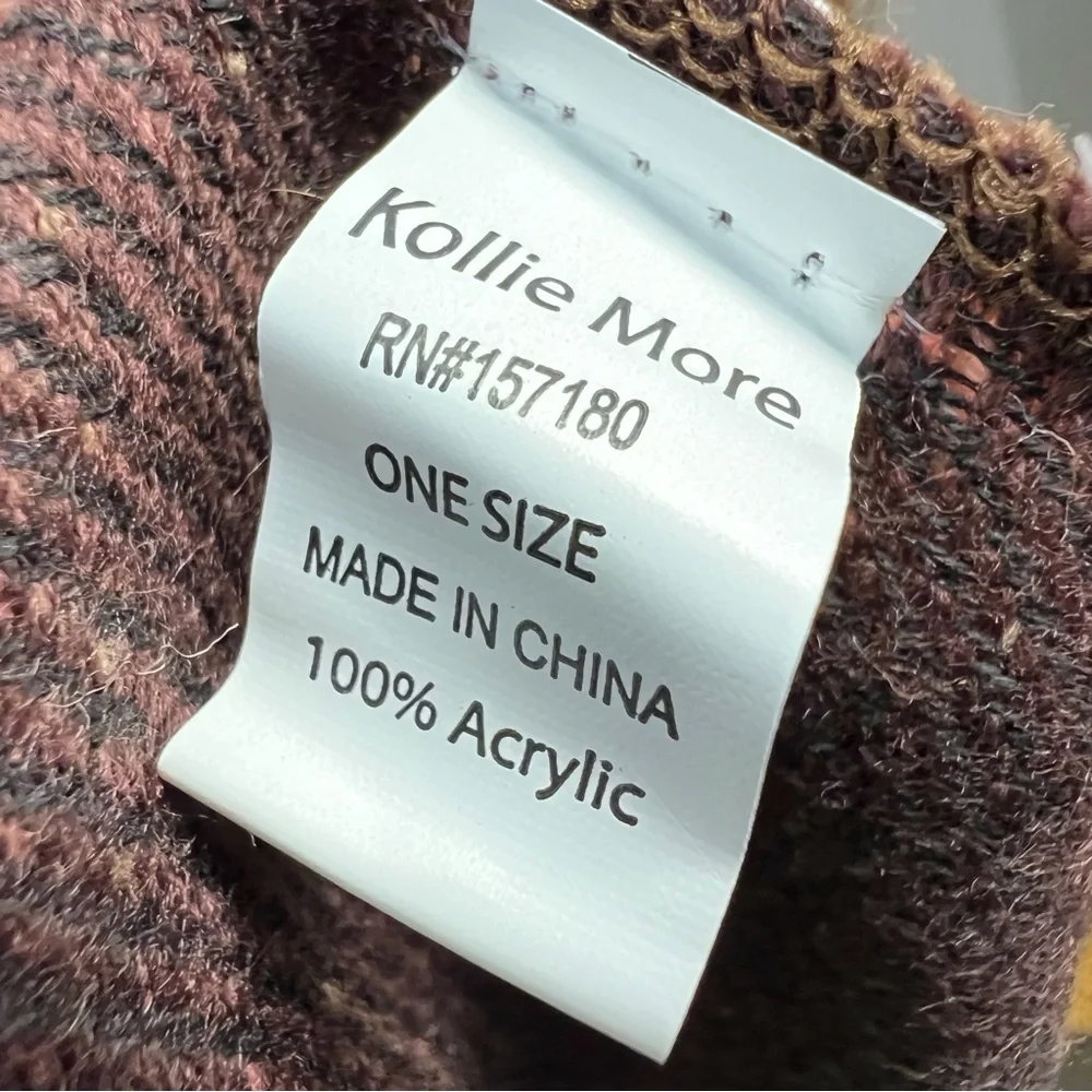 •new• KOLLIE MORE Plaid Reversible Poncho Shawl